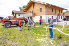 Zeltaufbau